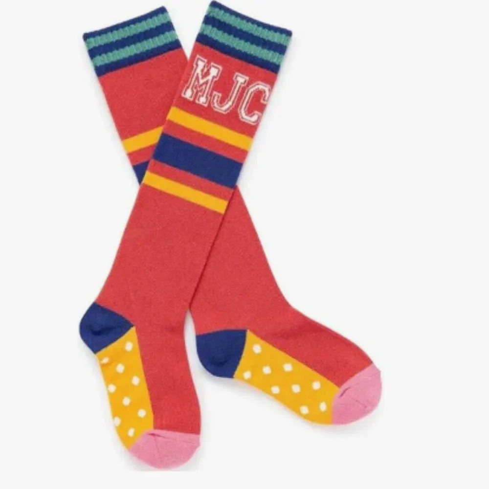 Matilda Jane Knee Socks NEW Girls Large Striped Logo Spirit Cotton blend